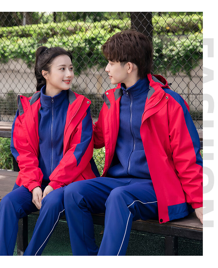 森马轻奢高档品牌冲锋衣男女三合一可拆卸防风防水防污加绒套装户外