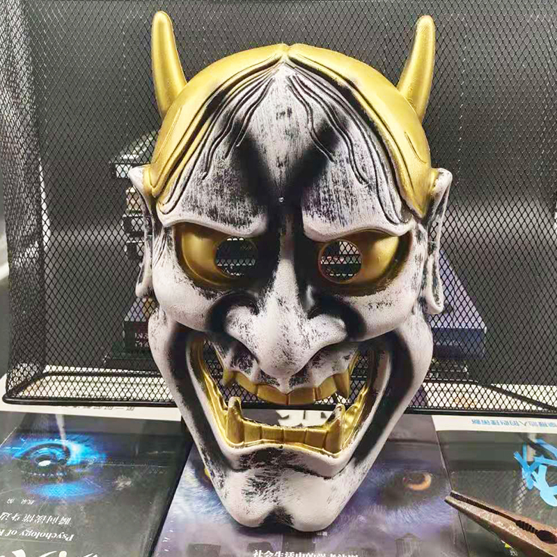 官方旗舰 般若面具百鬼夜行兰陵王般若面具全脸cos成人男日本鬼武士