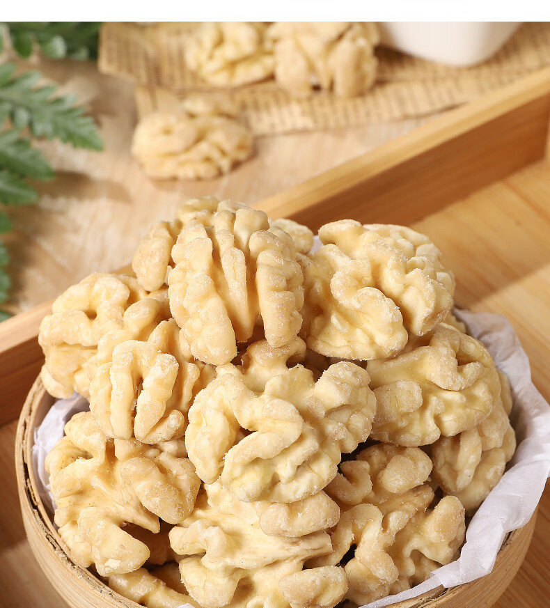 去皮核桃仁500g袋装原味脱皮去衣熟大核桃肉烘焙坚果孕妇宿舍零食