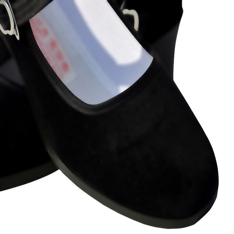 【黑跟平绒舞蹈鞋】老北京布鞋女鞋高跟一带广场舞蹈鞋工作礼仪鞋