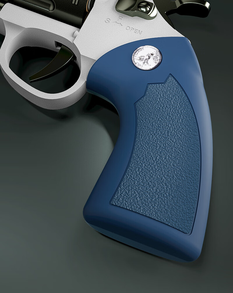 左轮可发射软弹枪男孩玩具拉栓上膛吃鸡生日礼物 左轮zp5黑绿(机械