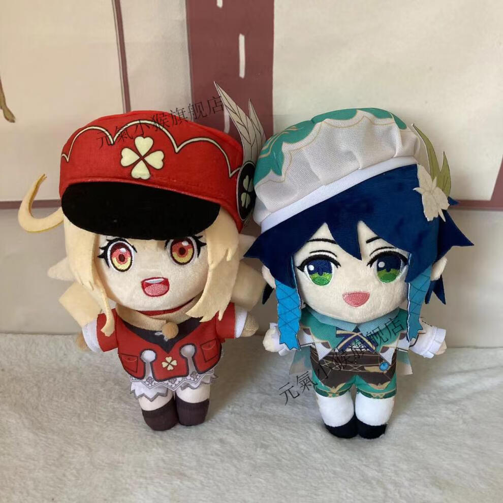 原神人物公仔 卡通动漫游戏周边胡桃可莉温迪魈钟离达达利亚玩偶 胡桃