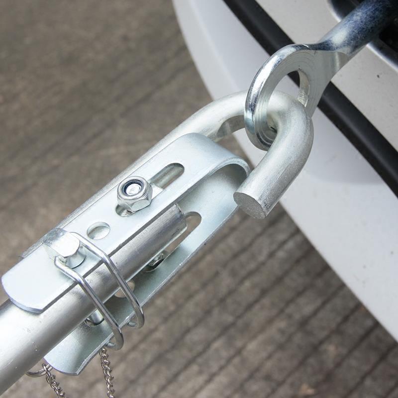 全钢制拖车硬杆牵引杆汽车拖车棒带防追尾硬性拖车杠2t3t吨拖车绳 8吨