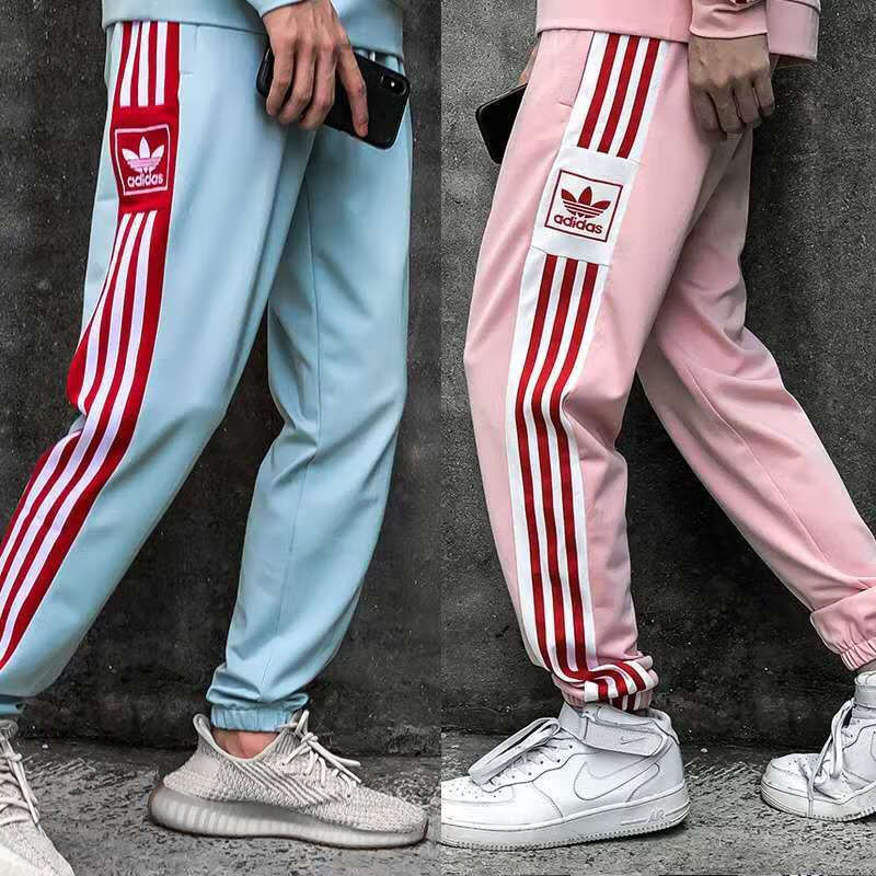 阿迪达斯 (adidas)运动三条杠休闲裤男女潮流宽松情侣长裤春秋三叶草