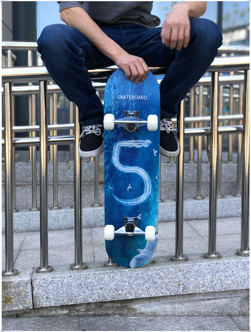 男女学生初学板双翘板滑板四轮滑板双翘滑板车 遨游 79*20.5cm