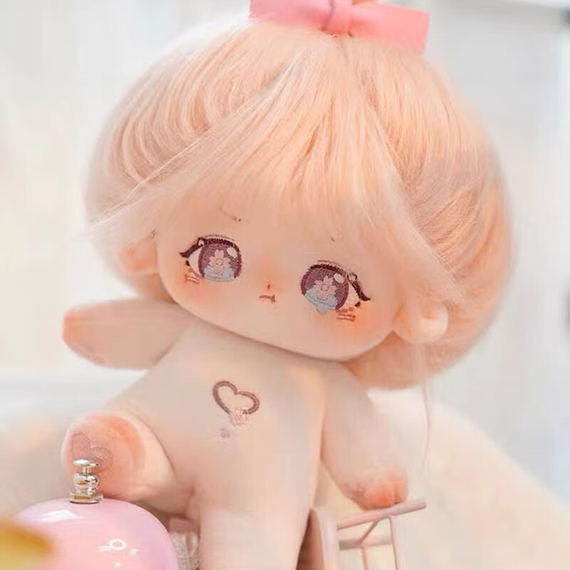 迪十尼 樱嘤怪棉花娃娃公仔女孩20cm厘米裸娃衣服无属性超萌少女心 难