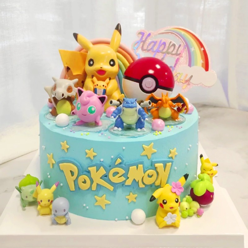 百世今生儿童卡通皮卡丘生日蛋糕男孩神奇宝贝精灵宝可梦同城配送北京
