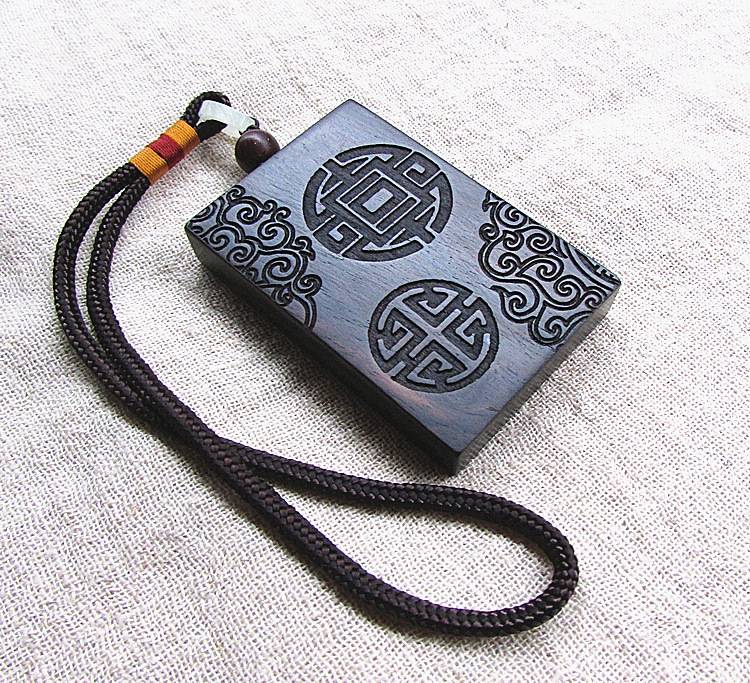 定制雕刻红木黑檀木牌子461无事牌 免死金牌锦衣卫腰牌龙纹令牌 黑檀