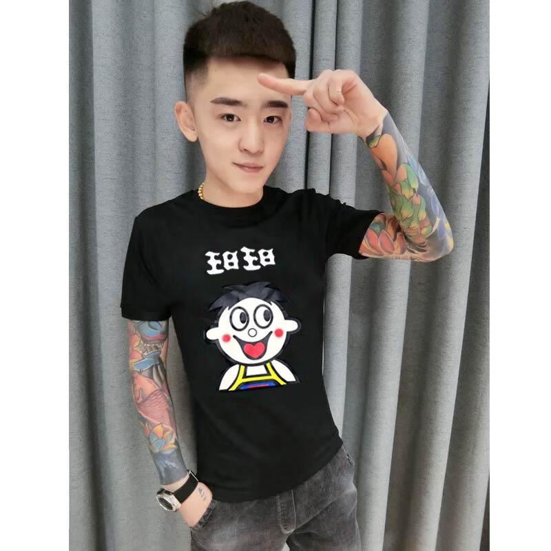 精神小妹衣服套装旺仔紧身衣精神小伙旺旺套装衣服儿童三件套鞋带同款