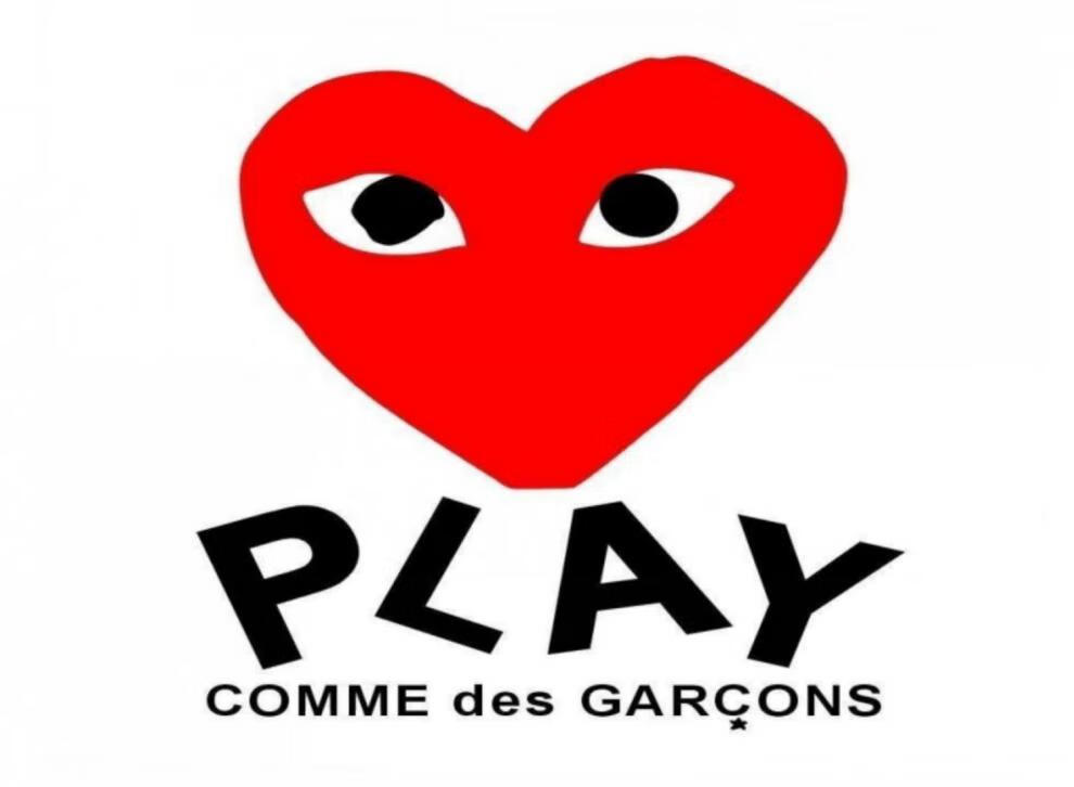 play comme des garcons短袖t恤川久保玲cdg男女情侣爱心印花刺绣
