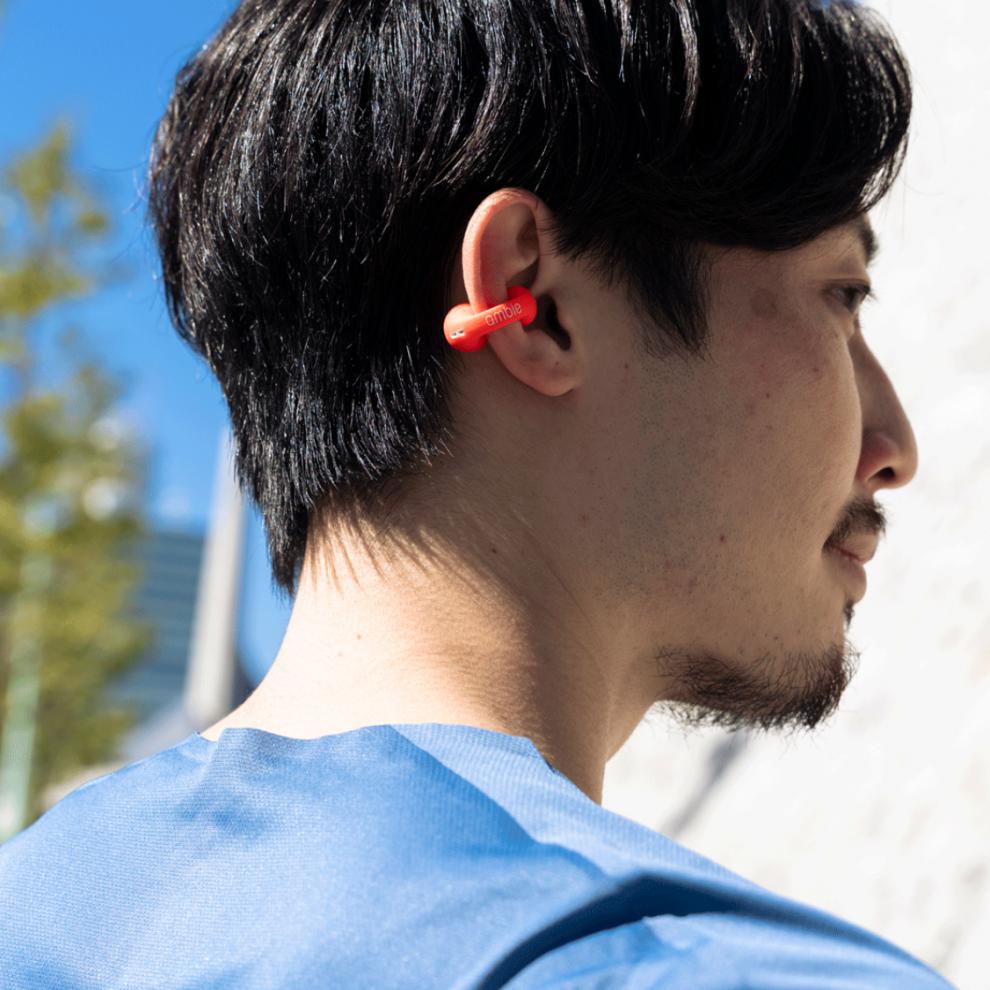 索尼(sony)莔莔小盆友日本代购 ambie 挂耳式耳环式 非入耳式 无线蓝