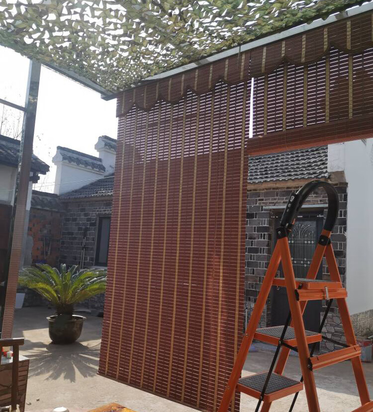 凉亭防腐竹帘定制防火窗帘卷帘室外户外中日式隔断阳台遮阳 茂林修竹