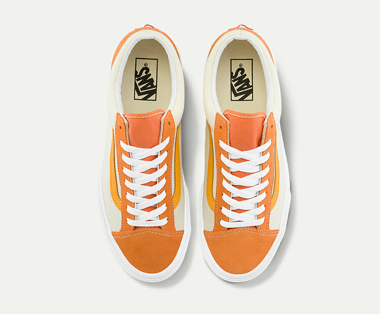 vans范斯 style 36甜橙橘子汽水元气活力男女板鞋 橙色/白色 36_鞋内