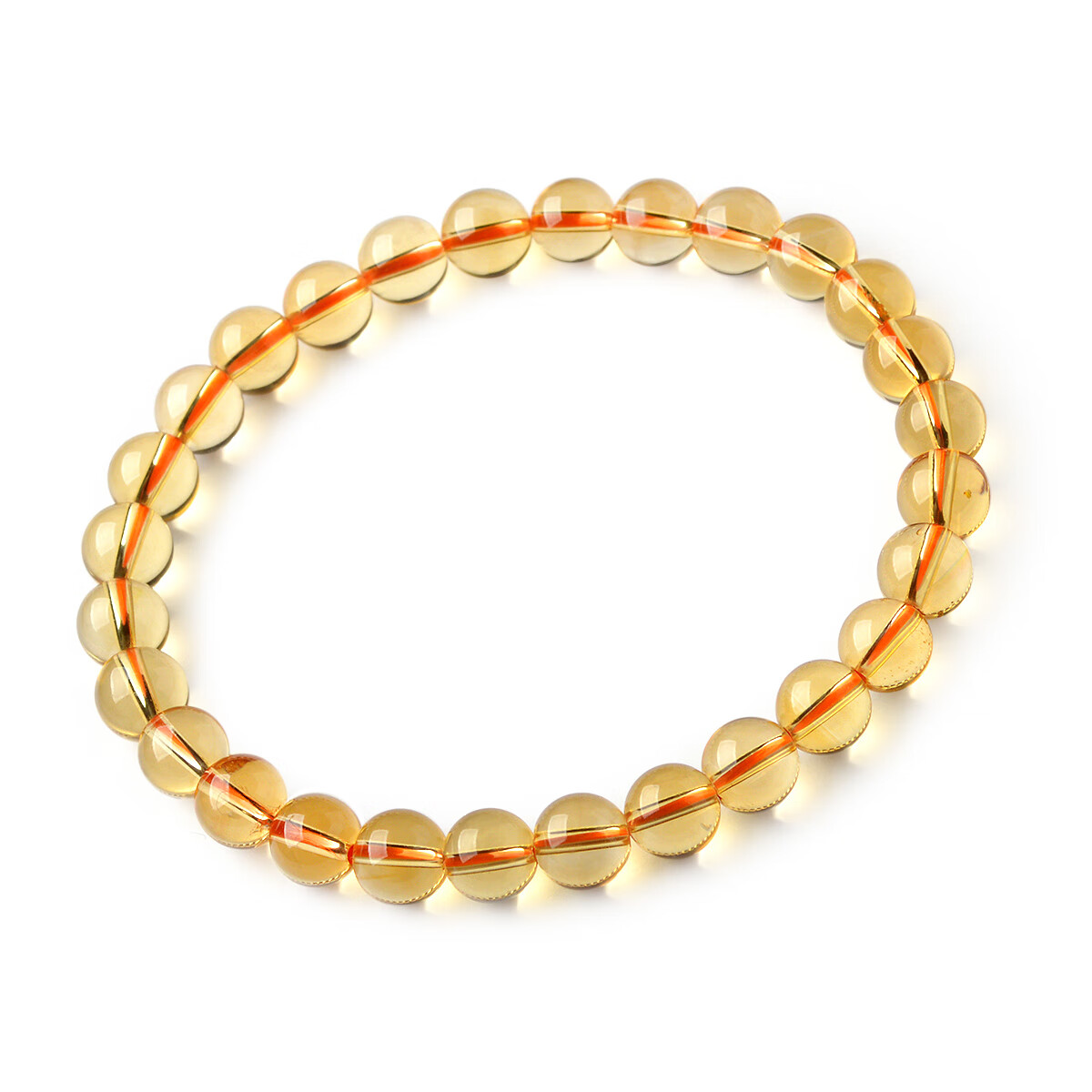 韩莹 天然5a-7a柠檬黄橘黄水晶手链 七夕节礼物 5a柠檬黄水晶14mm