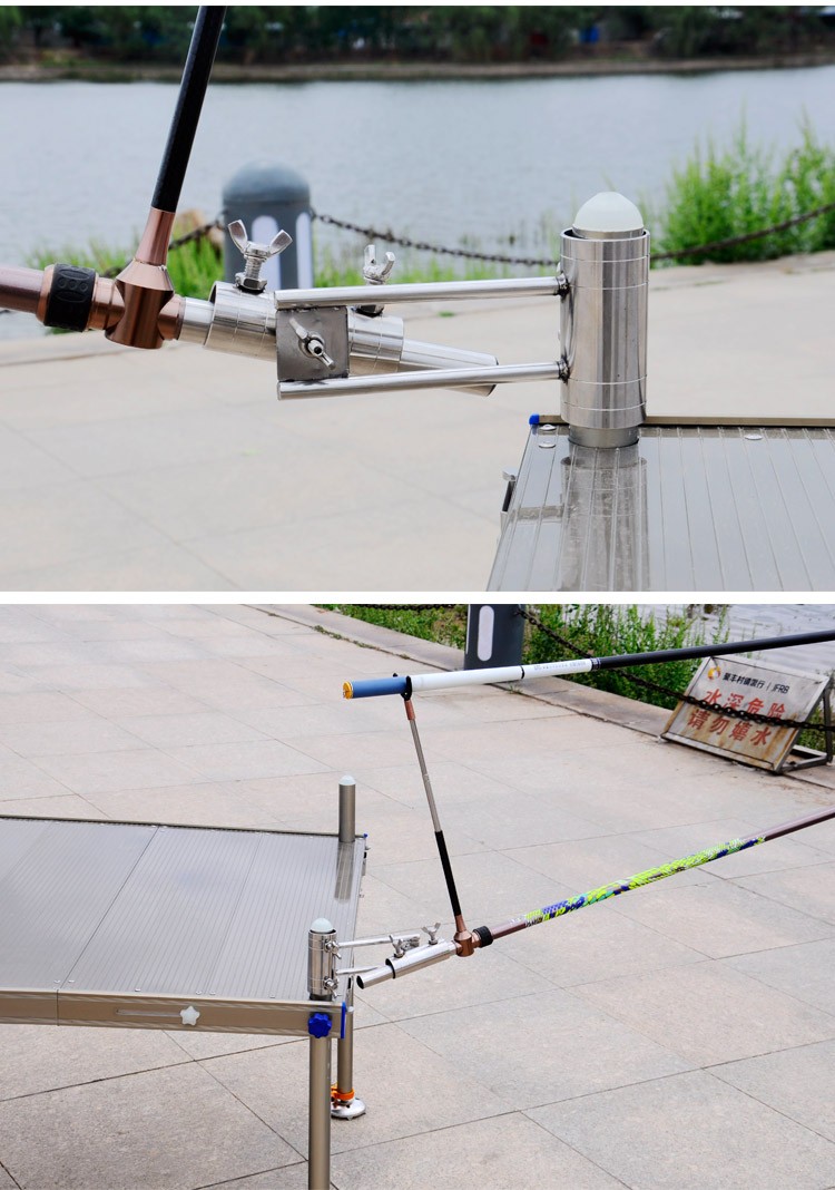 垂钓用品 钓箱钓椅 mornica 钓台炮台座加厚万向可旋转华美连球抗大风