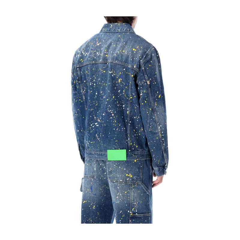 off white 夹克男士奢侈品徽标牛仔外套 4000 it-48【图片 价格 品牌