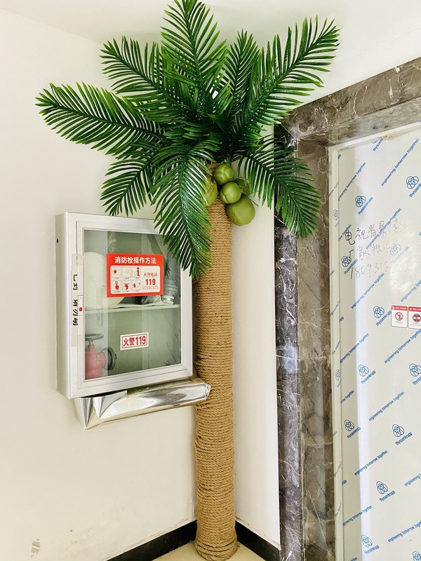 仿真椰子树叶散尾葵大叶子热带植物室内室外假树枝管道装饰材料 椰子