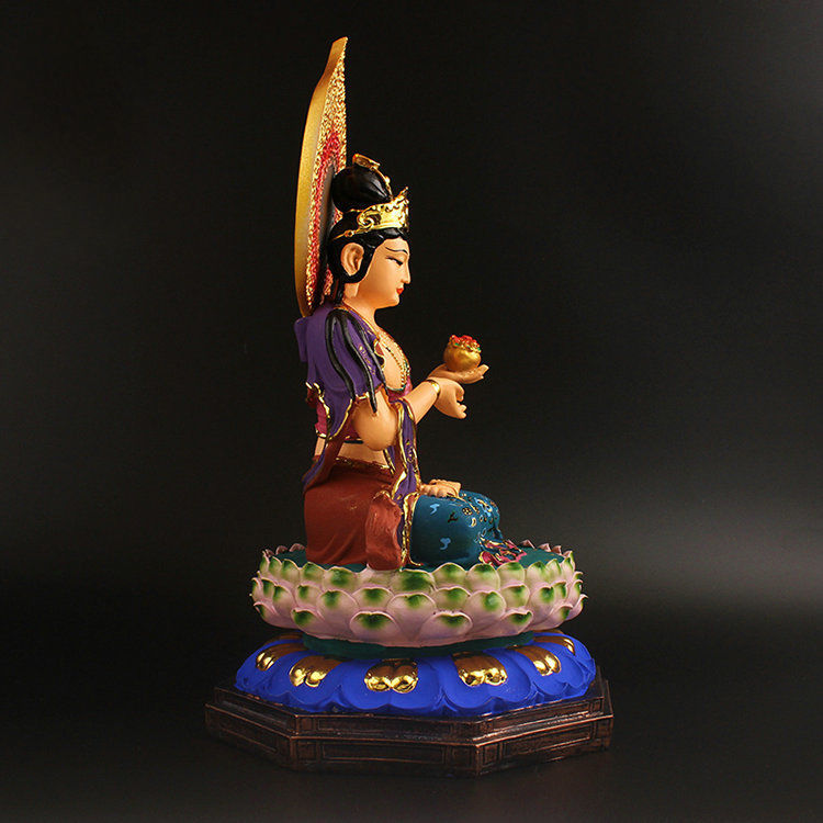 坚牢地神佛像大地母神地天财宝护法神树脂彩绘工艺品供奉佛教摆件