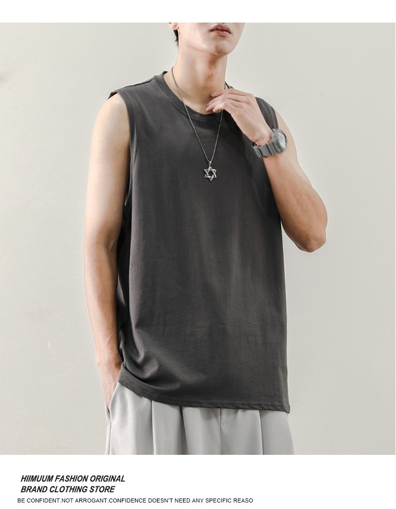 新疆棉运动背心男士宽松薄款夏季纯棉汗衫男无袖坎肩健身跑步跨栏篮球