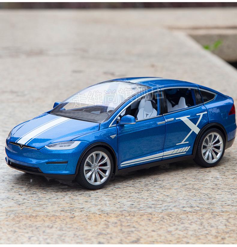 618抢购价特斯拉车模大号特斯拉合金汽车模型儿童仿真modelx回力小