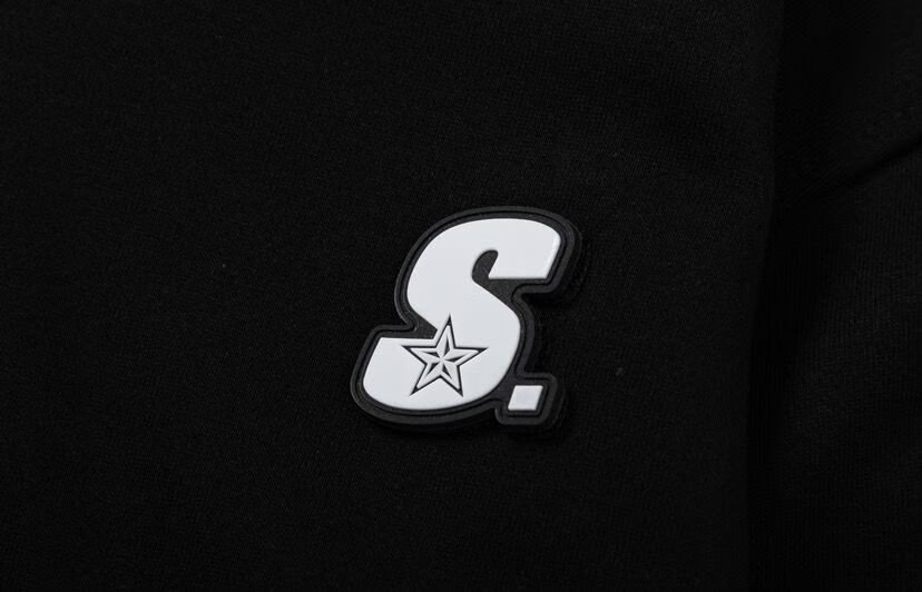 霸雅海 国潮sta拉链开衫外套秋冬新款基础星标魔术贴连帽卫衣男女情侣