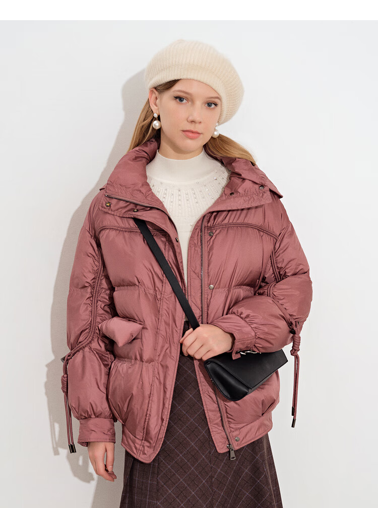 psalter诗篇女装2021冬季新款羽绒服6c61508463枣红42