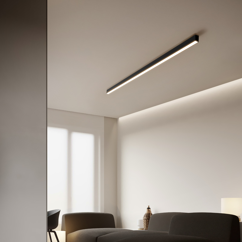 客厅长条灯led吸顶灯无主灯照明线条明装办公会议室卧室床头简约现代