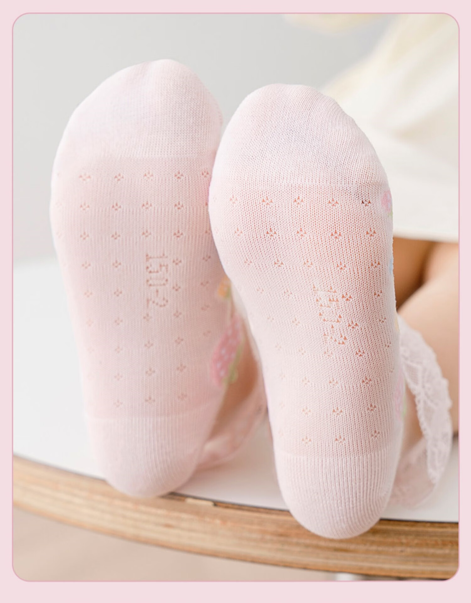 夏美莎袜子女童夏天棉质儿童薄款水晶冰丝短袜宝宝蕾丝花边公主夏季