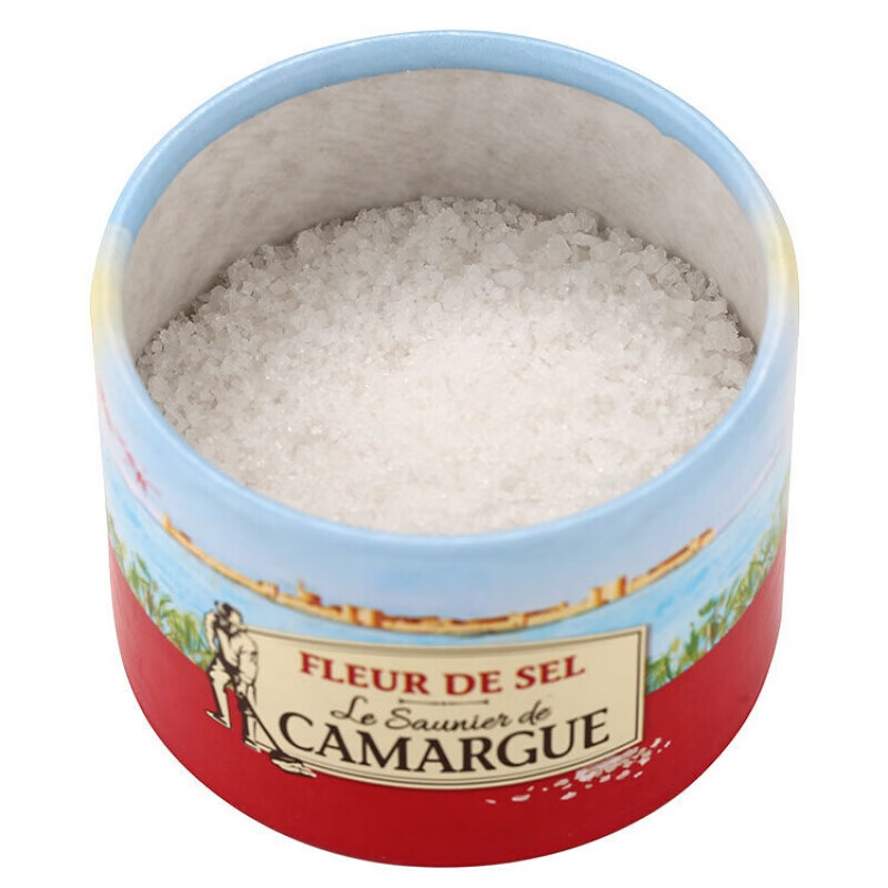 法国海盐125g卡玛格盐之花camargue原味番茄香草大蒜海盐之花原味125g