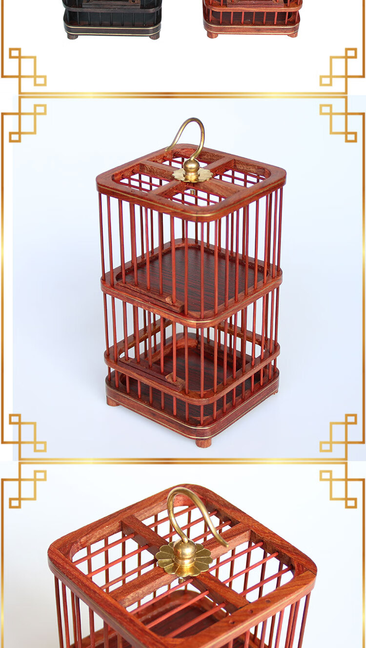 纯铜钩子双层大号款 乌木方形双层蝈蝈笼【图片 价格 品牌 报价】