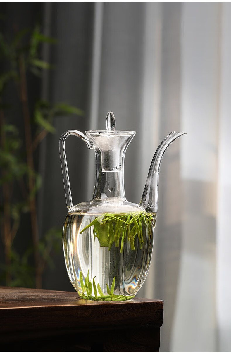 康淄轩 玻璃执壶仿宋贵妃泡茶器茶壶绿茶专用茶具点茶宋代耐高温水壶