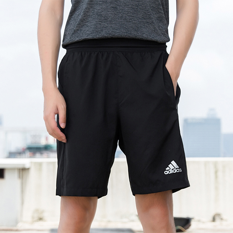 adidas阿迪达斯短裤男裤季款运动裤侧边三条纹梭织运动网球休闲五分