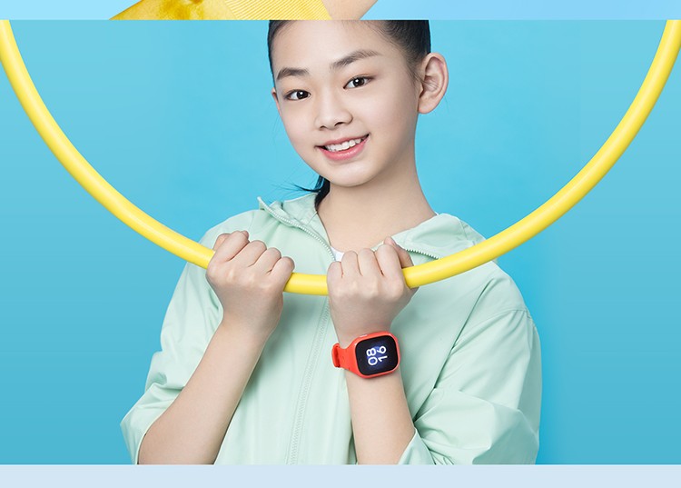 小米米兔儿童电话手表u1智能学生定位防水通话 红色 默认盏炯【图片