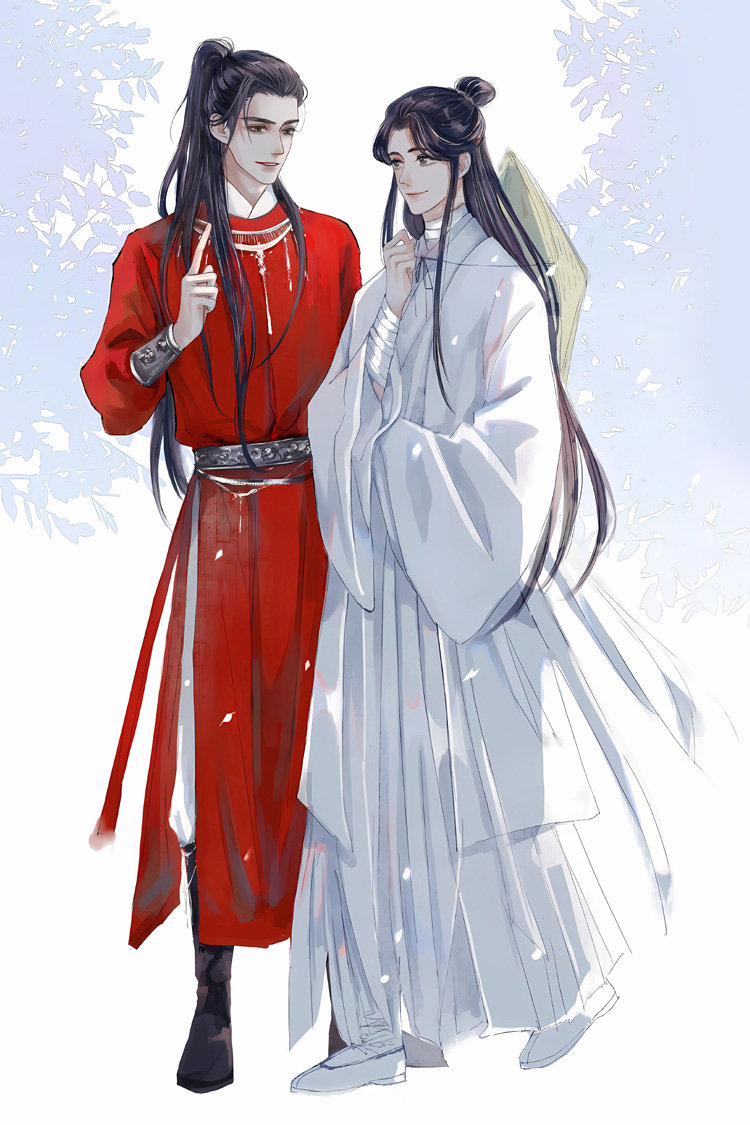 官方自营 天官赐福卷轴天官赐福海报定制壁纸挂画墙纸谢怜花城三郎花