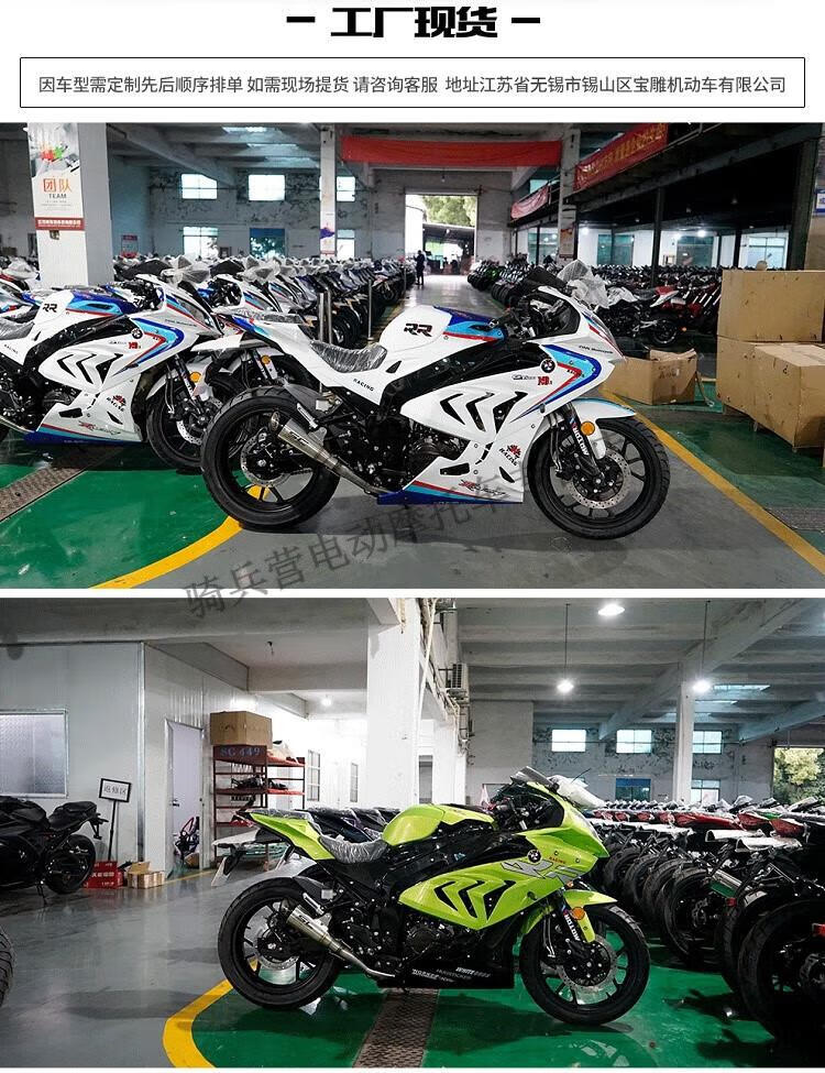 双rr国四电喷双缸500cc跑车地平线宝马趴赛重型机车 草绿色【图片