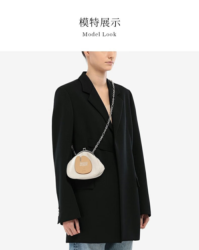 maisonmargiela马吉拉经典款tabi分趾马蹄印斜挎烧麦包h8631香槟色