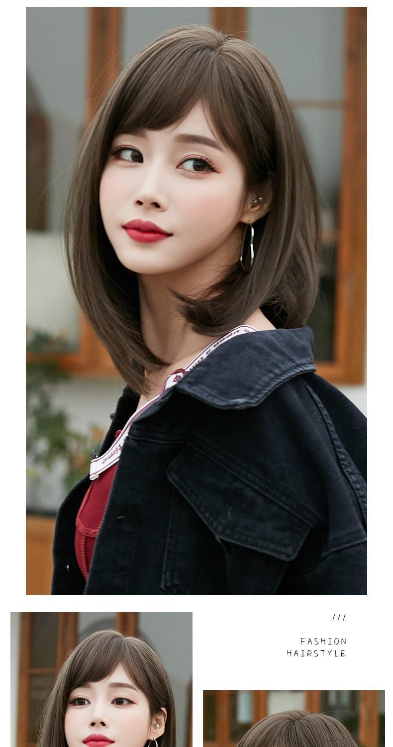 【七夕礼物】假发女 全头套中长发大卷可斜可齐刘海自然逼真齐肩锁骨