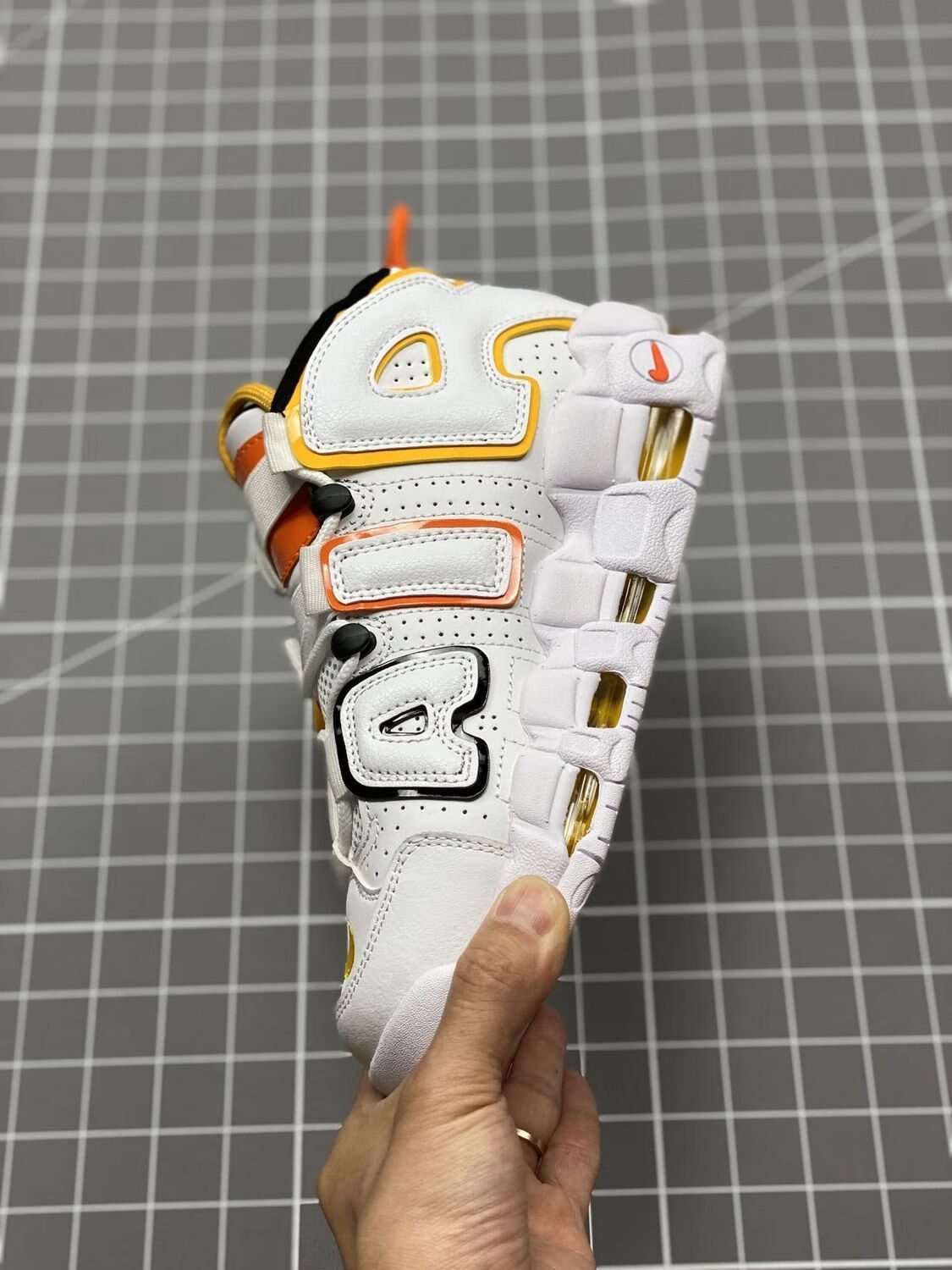 皮蓬大air莆田纯原全掌气垫篮球鞋复古奶白樱花熊猫男女运动鞋 白薄荷