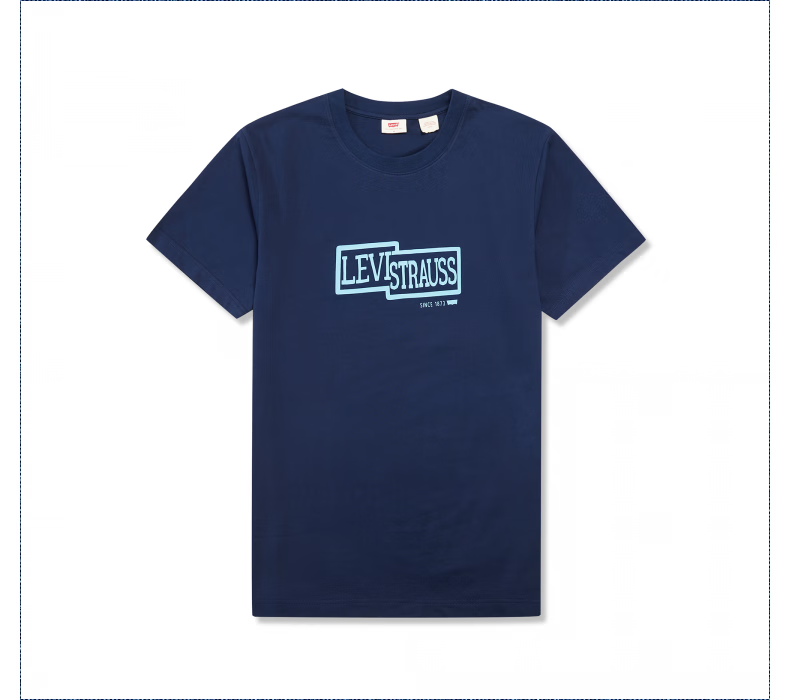 Levi’s【预售】李维斯2023夏季新品男士多色圆领短袖T恤轻薄休闲 蓝色 L