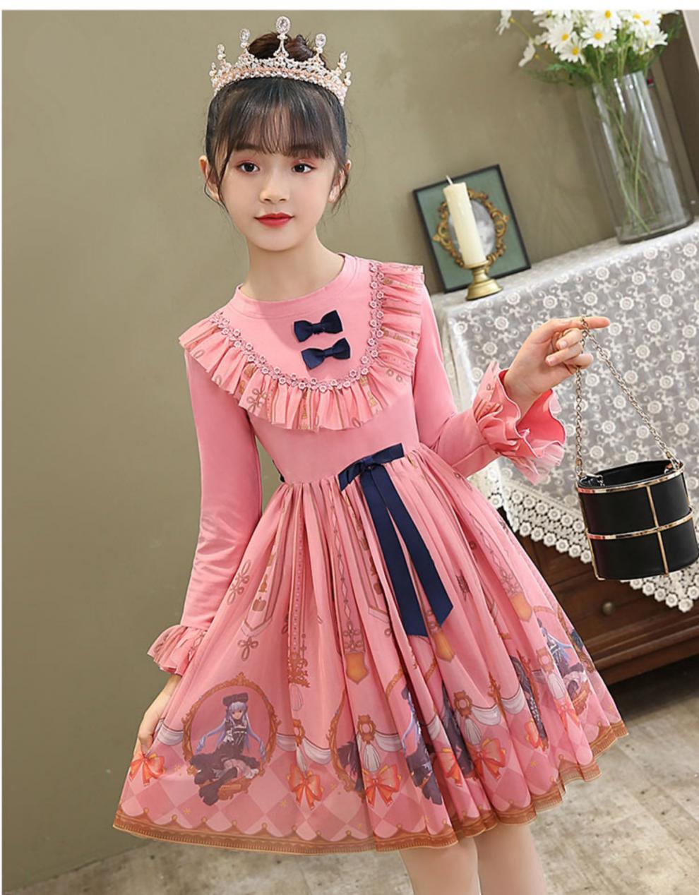 优选新品买给孩子公主裙小学生萝莉装洛丽塔裙子lolita洋装连衣裙1920