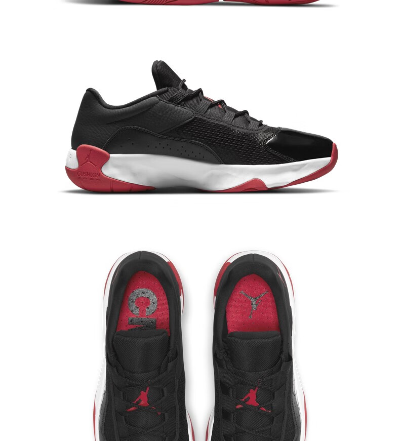air jordan 11 cmft low aj11男子运动鞋夏季 005黑/白色/健身红 40