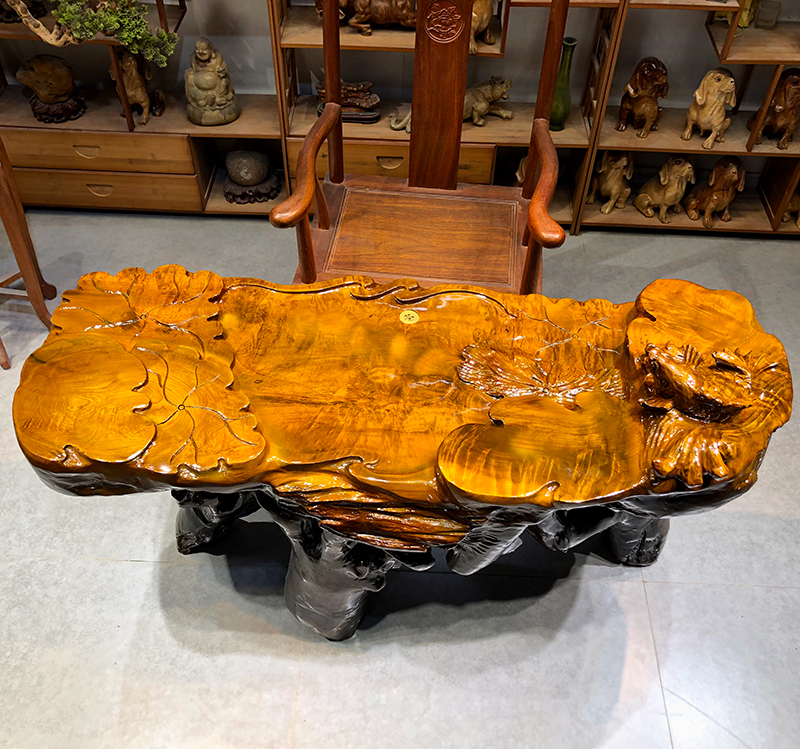 塔驰密司茶盘根雕茶台金丝楠木茶几整体树根实木茶海茶桌树根天然茶托