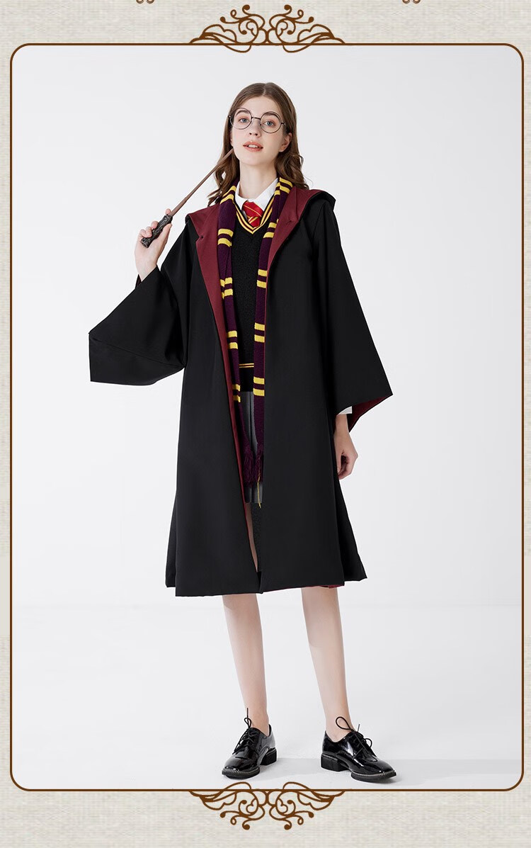 哈利波特魔法袍子联名霍格沃茨校服装周边学院衣服巫师袍全套 usj环球