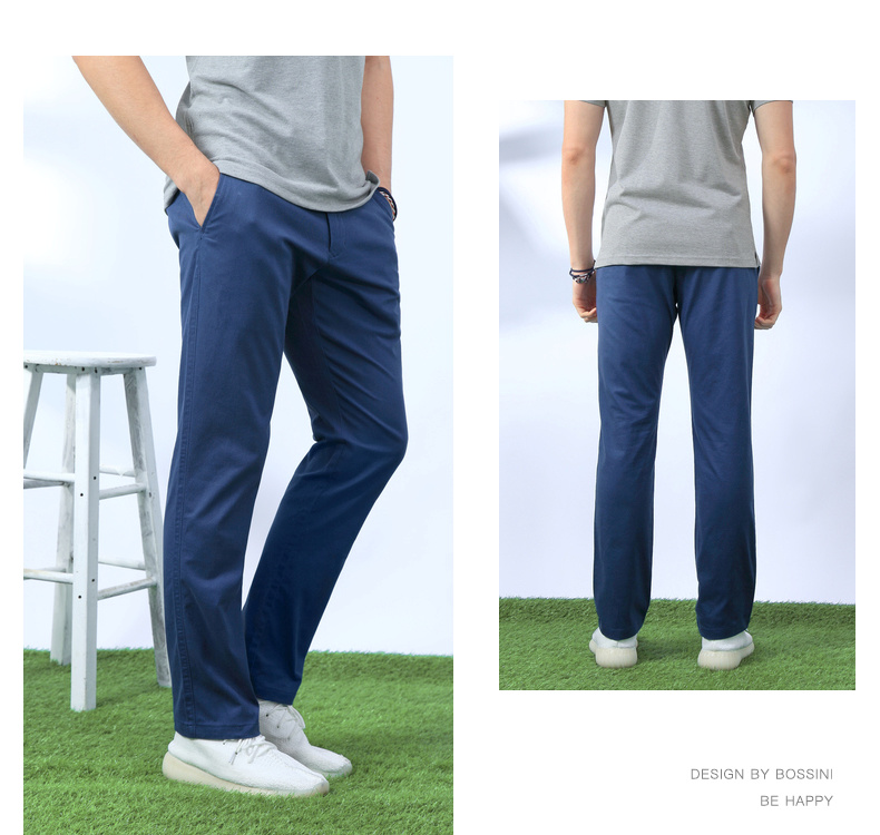 堡狮龙夏季新款男装时尚裤子男士修身休闲长裤男 411104110 814坚果