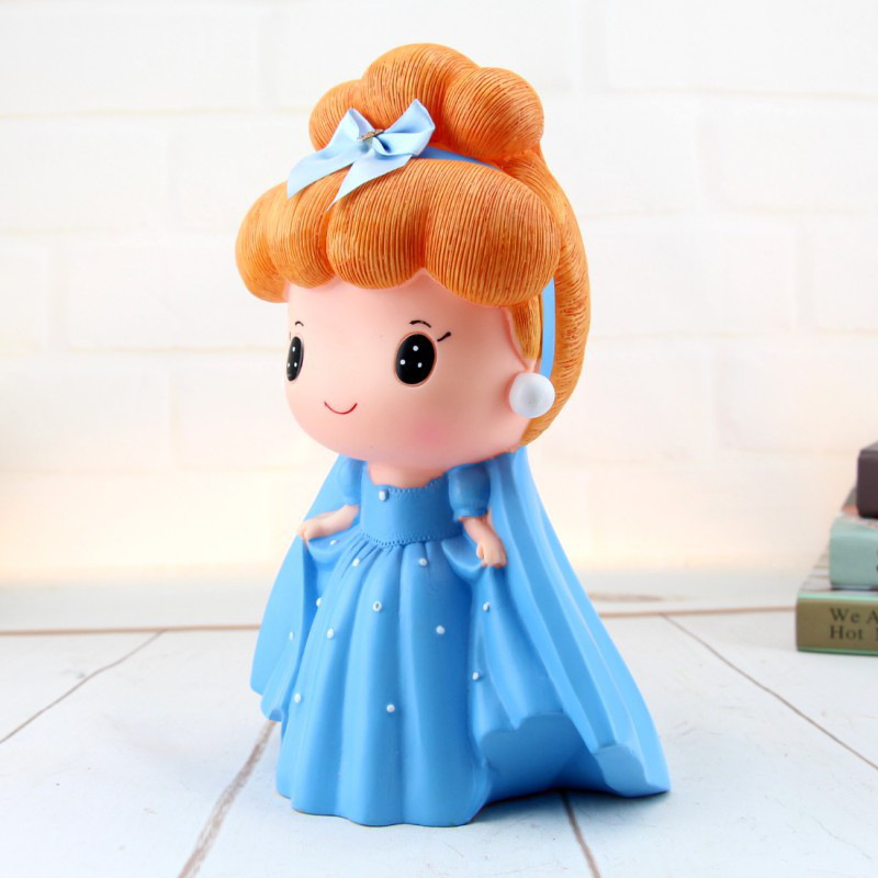 美人鱼公主卡通动漫储蓄罐大容量搪胶存钱罐摔不破七夕女孩礼物储蓄罐