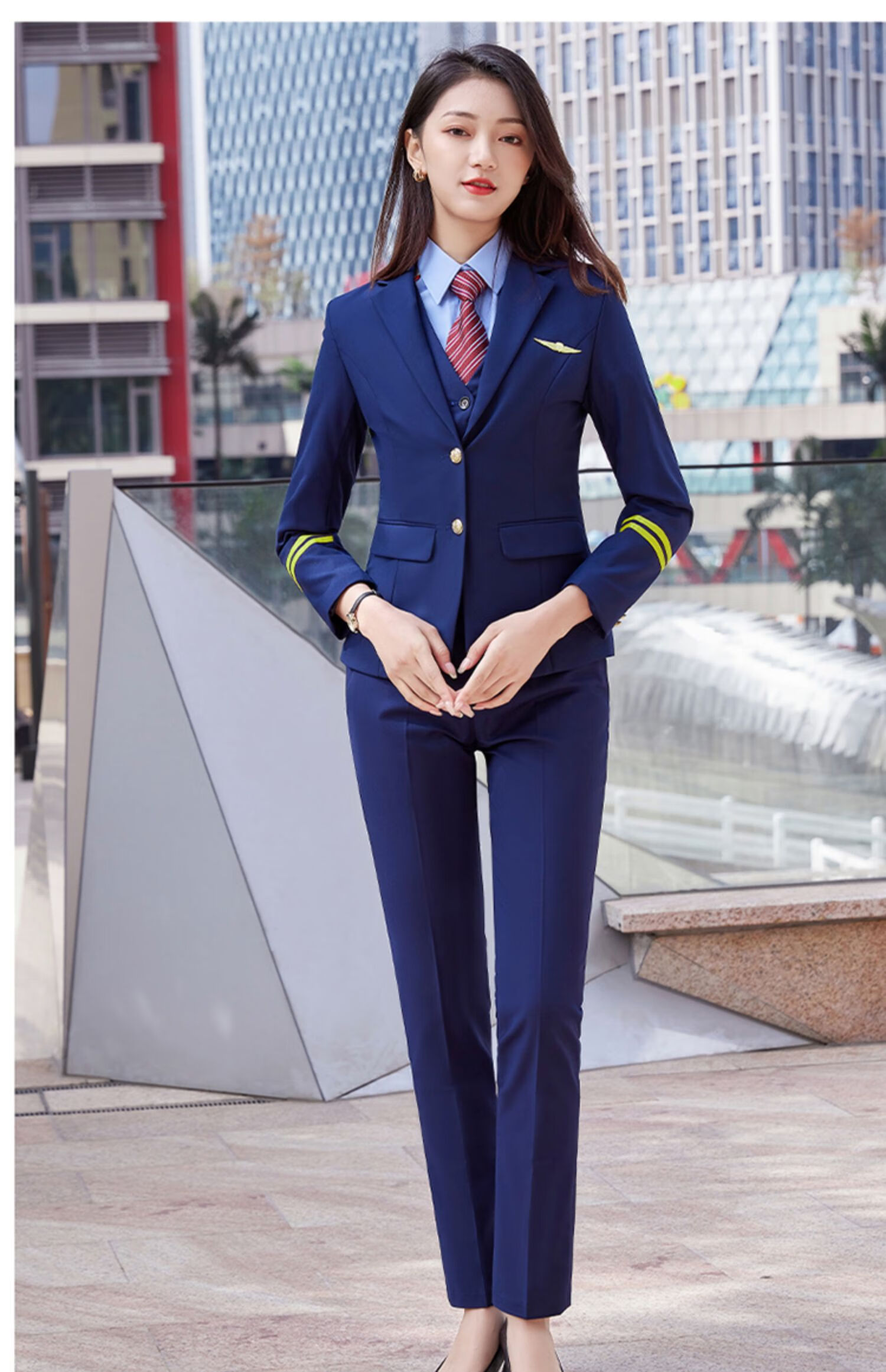 铁路制服套装女高铁乘务员铁路制服男女职业学校套装列车员城轨专业