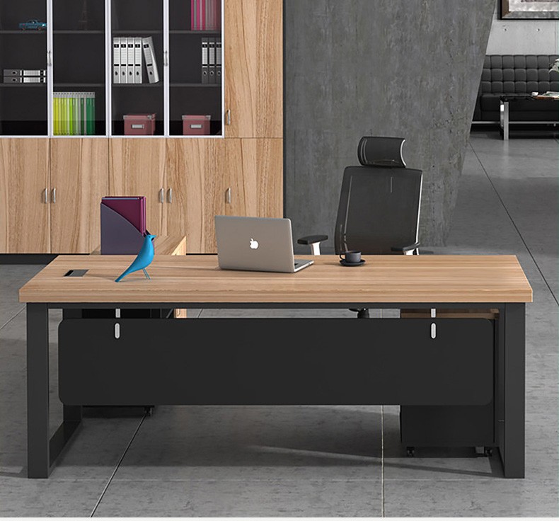 柏拉吉办公家具老板桌办公桌简约现代桌椅组合主管经理总裁白领办公桌