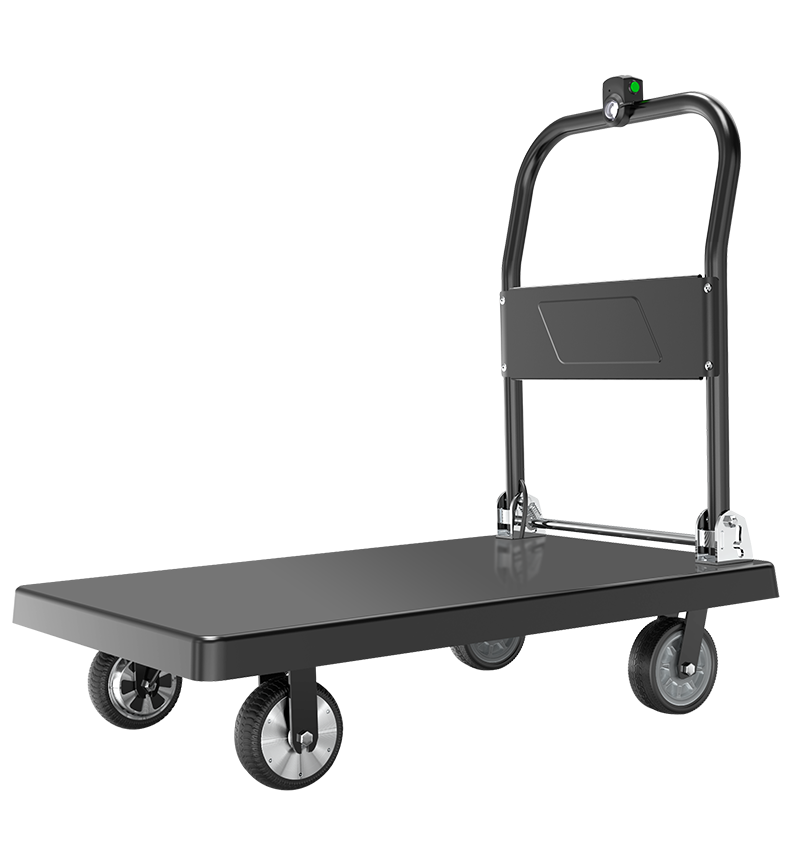 拖车锂电推瓷砖车卸货手推车载重王智能小推车搬运车拖车四轮折叠便携