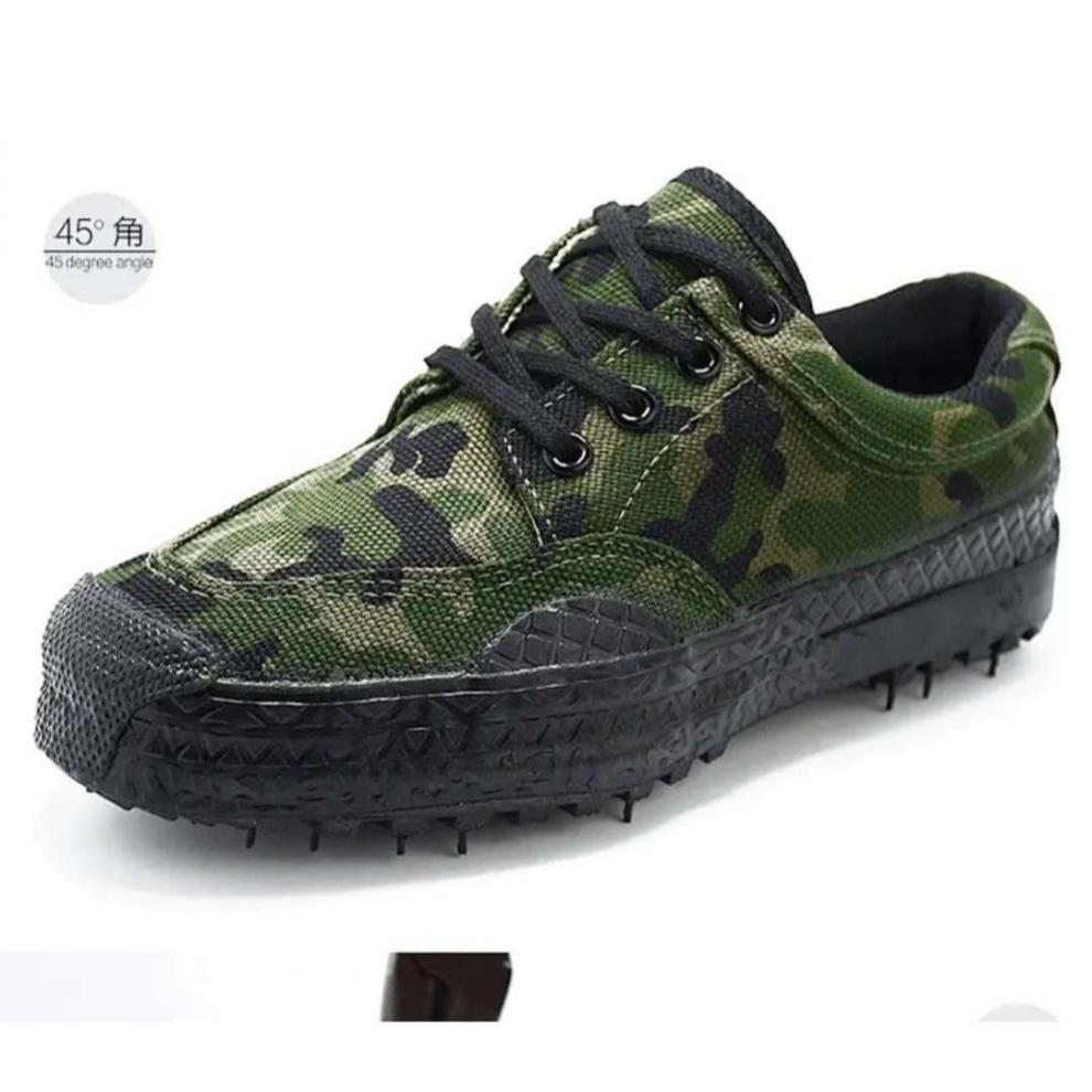 3520低帮迷彩鞋男解放鞋防滑作训鞋工地劳保鞋帆布胶鞋3520低帮主图款