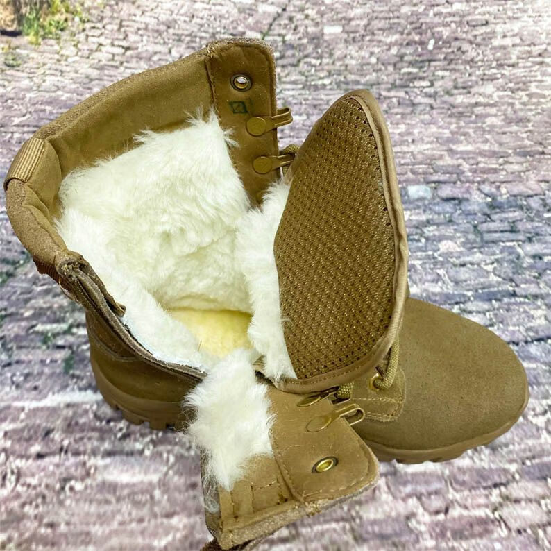 新式21式棕色作战靴头层牛皮户外战术沙漠防水防穿刺作训靴火箭靴